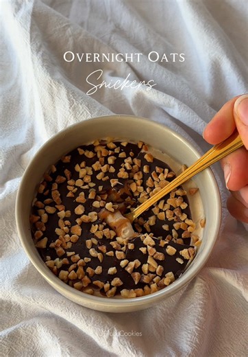 Recette Overnight Oats façon Snickers