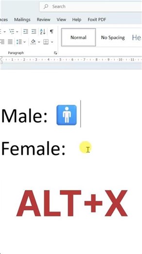 Part-1 Male and Female Symbol in MS Word | Easy Method (Part-47)