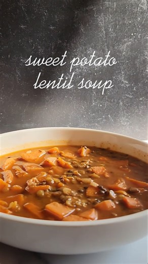 30 minute sweet potato lentil soup recipe for busy weeknights