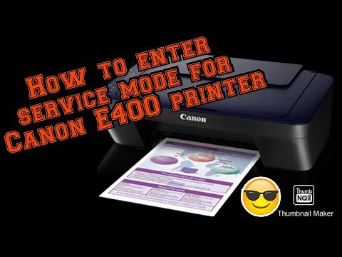 How to enter service mode or maintenance mode for Canon E400 printer