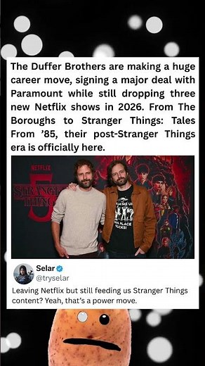 The Paramount Era Begins: The Duffer Brothers’ Massive 2026 Power Move #TheDufferBrothers
