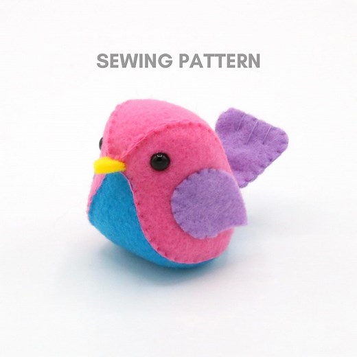 Sewing Pattern for Felt Bird Plush - Etsy