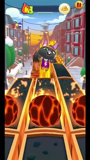 Talking Tom Gold Run: THE FLOOR IS LAVA! 🔥 Epic Volcano Challenge! #tomgoldrun #gaming #becca #fyp