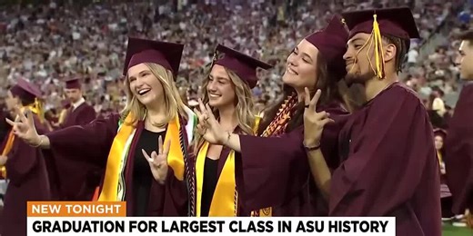 Graduation underway for largest class in Arizona State University history