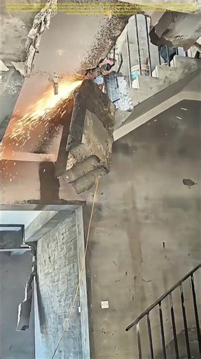 Cutting Edge Precision: How Skilled Tradesmen Carve Staircases with Fire and Focus