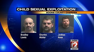 Three arrested for child sexual exploitation charges