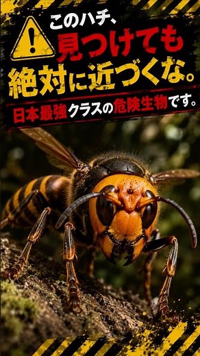 【1分解説】見つけたら絶対逃げろ！時速40kmで執拗に追ってくる日本最凶の昆虫「オオスズメバチ」の恐怖