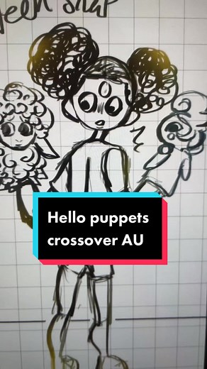 ⚠️Flashing lights warning!⚠️ I wanted to try bringing Wooly into the crossover featuring Amanda & Wally in the Hello puppet au 😅 #procreate #digitalart #hellopuppets #wallydarling #welcomehome #amandatheadventurer #woolythesheep #amanda #wally #yourpov #pov #yn #fyp #foryou #wooly