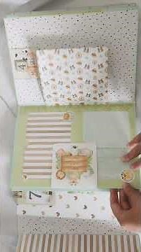 Álbum mensário Safari | Scrapbook | Fotos #diy #scrapbook #baby