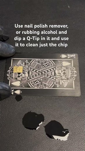 How to clean the chip of a card that is having trouble reading.