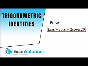 Trigonometric Identities to Prove - Double Angles (2) | ExamSolutions
