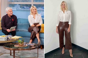 Holly Willoughby sends This Morning fans wild as she hosts in leather pants