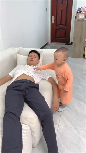38M views · 1M reactions | Toddler taking care of his dad殺 | Trendy Magazine | Facebook