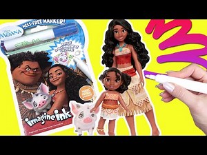 Moana 2 Movie Imagine Ink Activity Coloring Book with Magic Marker