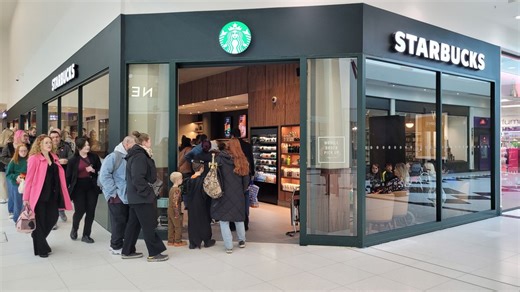 Coffee fans queue up for opening of new Starbucks shop in Telford Centre - just in time for Halloween