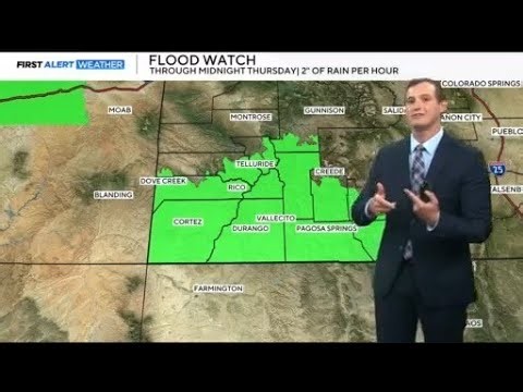 Significant flash flooding in southwest Colorado, rain in Denver