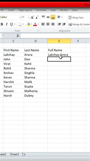How to merge two columns in one or CONCATENATE formula. #excel #shorts #shortsfeed #exceltips