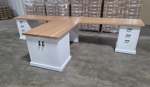 Large Executive Desk With Return – Solid Red Oak Desktop – 10 Ft Office Desk – L-shaped Desk – T Shaped Desk – Home Office Furniture - Etsy