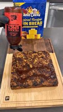 BBQ sauce on cornbread?! Trust me on this one.