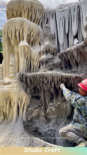 Stalactite rockery construction! #construction