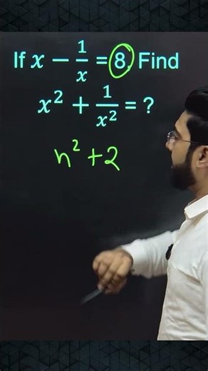 find x2+1/x2 if x-1/x=8 | Question tricks | #maths #competition #youtubeshorts #govt #tricks #ssc