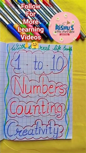 Real Life Numbers 1 to 10 | Fun & Creative Learning for Kids📝 #kids learning #preschoolactivities