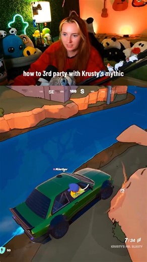1.5K views · 73 reactions | Did you know that you can make cars fly with Krusty’s mythic? • #pcgaming #gaming #fortnite | Justcallmebert | Facebook