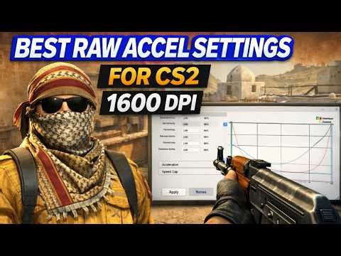 BEST RAW ACCEL SETTINGS for CS2 1600 DPI (EASY) 2026