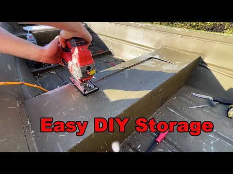 DIY Jon Boat Storage (Adding hatch lids to the benches and a drain plug)