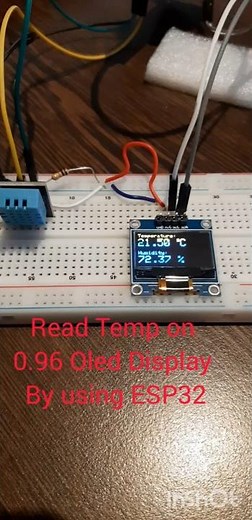 1 min to read Temp n Humidity by DHT11 on Oled Display using ESP32 #diy #arduino #oleddisplay