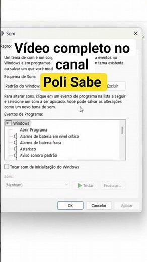 Desativar som do clique do mouse ! #windows #silencioso #configuração #dicas #cloudstorage