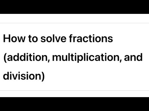 Fractions (the basics)