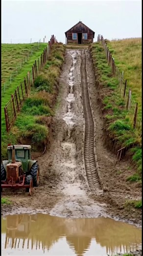Mud Slope to Extreme Farmhouse Hill Climb #viral #construction #trends #shorts #fyp