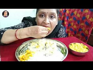 Eating Show with Sound / Bengali lunch Thali / Indian Food / Traditional Food