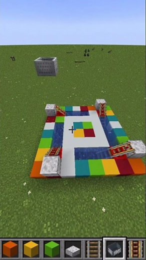 Minecraft Mini roller coaster 🎢 in Minecraft #minecraft #build #like #redstone #shorts #gaming