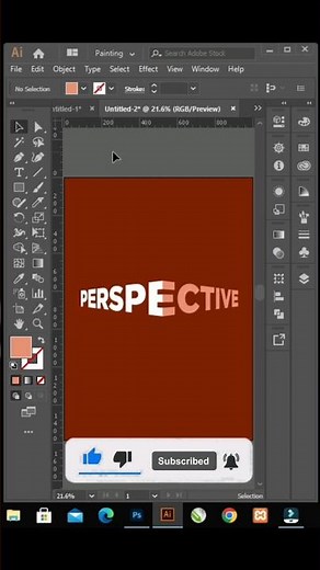 perspective text in adobo illustrator tutorial #perspective #texteffects #adobeillustrator