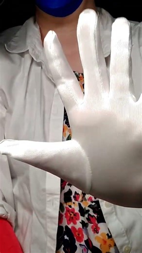 Red Glove, White Glove #Satin #ASMR #asmrlikeasandbox #handmovementsasmr