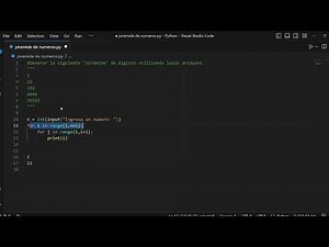 Imprimir una pirámide de números en Python