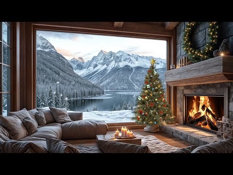 💤 Winter Cabin Comfort ASMR🔥 Snowy Night Ambience & Soft Mountain Glow | Relax & Sleep Deeply