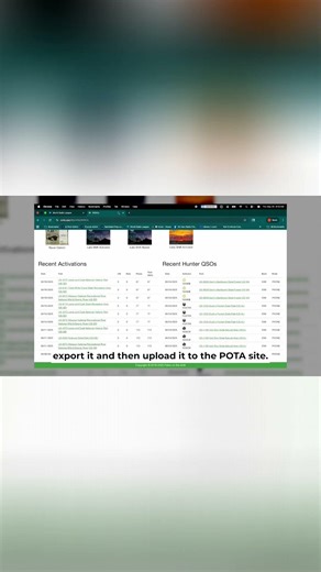 POTA Activation Logbook: Uploading For Credit! #shorts