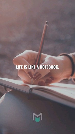 Life is like a notebook 📝 • • • #motivation #motivationmood #motivationalvideos #motivationalreels | Motivation Mood
