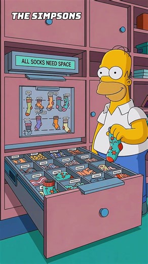 Homer Simpson’s Socks Need “Space” 😂 #thesimpsons