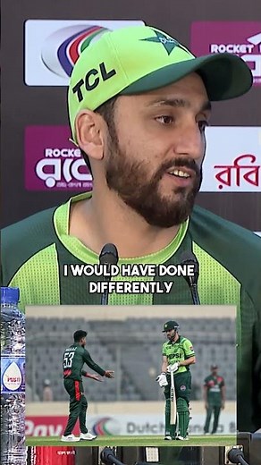 Salman Agha on the run-out incident with Mehidy Hasan Miraz