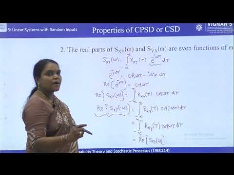 Cross Power Spectral Density and its Properties