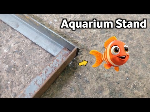How To Make Fish Aquarium Stand || Metal Angle Fish Tank Stand Making