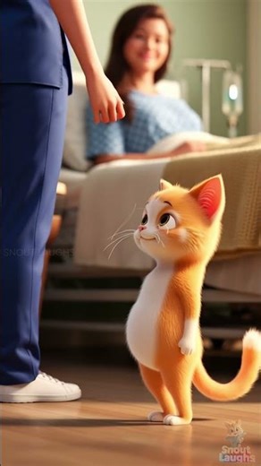 Cat Refuses to Leave Human’s Hospital🐱💖| Heartwarming 3D English Cat Cartoon Videos 😺 | #snoutlaughs