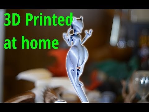 Mewtwo Pokemon Figure 3D Printed: Tutorial (Orientation and Support)