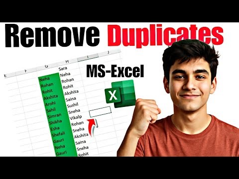 How To Remove Duplicates in MS-Excel | MS-excel Interview Question and Answer | MS Excel Course