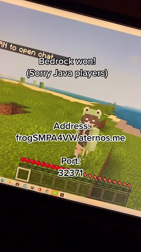 Server is open! #minecraft #smp #frog #smpserver #bedrock