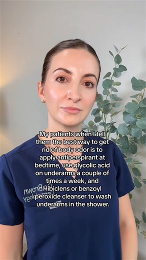 18K views · 109 reactions | Most people think odor is about showering more or using stronger deodorant.  That’s not the case. Body odor comes from bacteria and sweat glands, and the way you treat your underarms makes all the difference.  Save this tip for your next shower routine! #dermtips #skincareroutine #bodyodor #underarmcare | Dr. Aleksandra Brown, DO, FAOCD, FAAD | Facebook